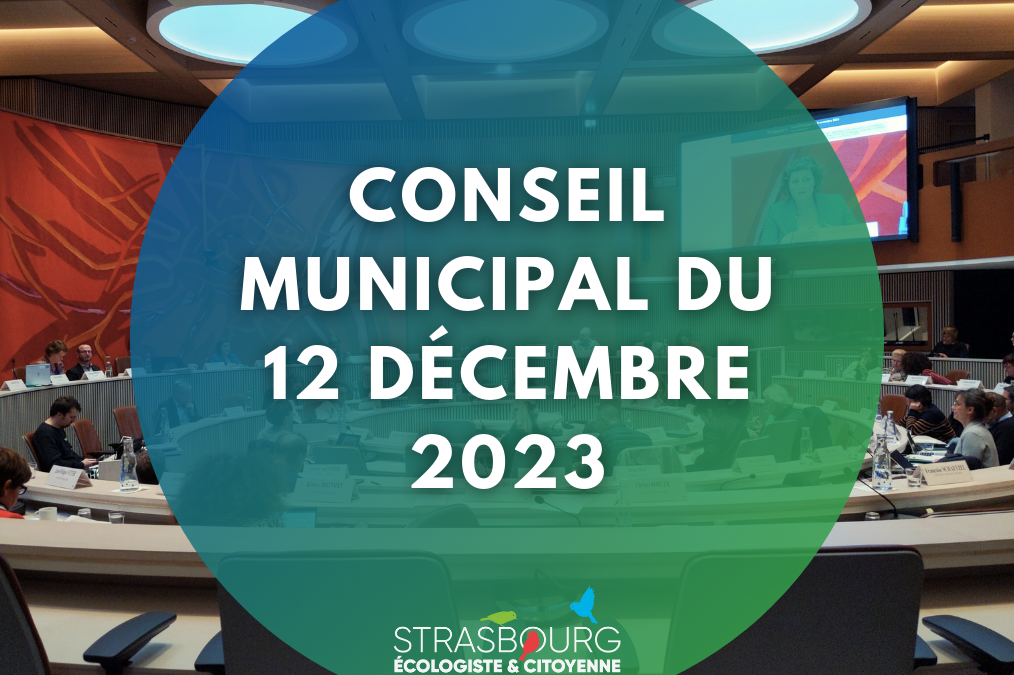 Conseil municipal du 12 décembre 2023
